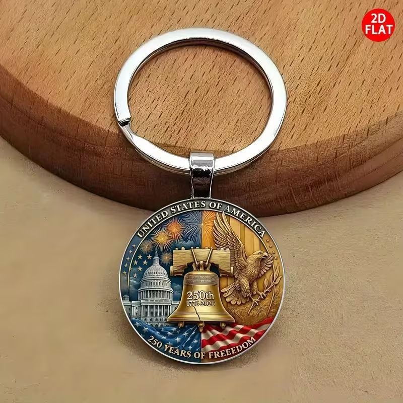AMERICAN Eagle-Statue of Liberty Key Chain Replica Coin | 250th Anniversary