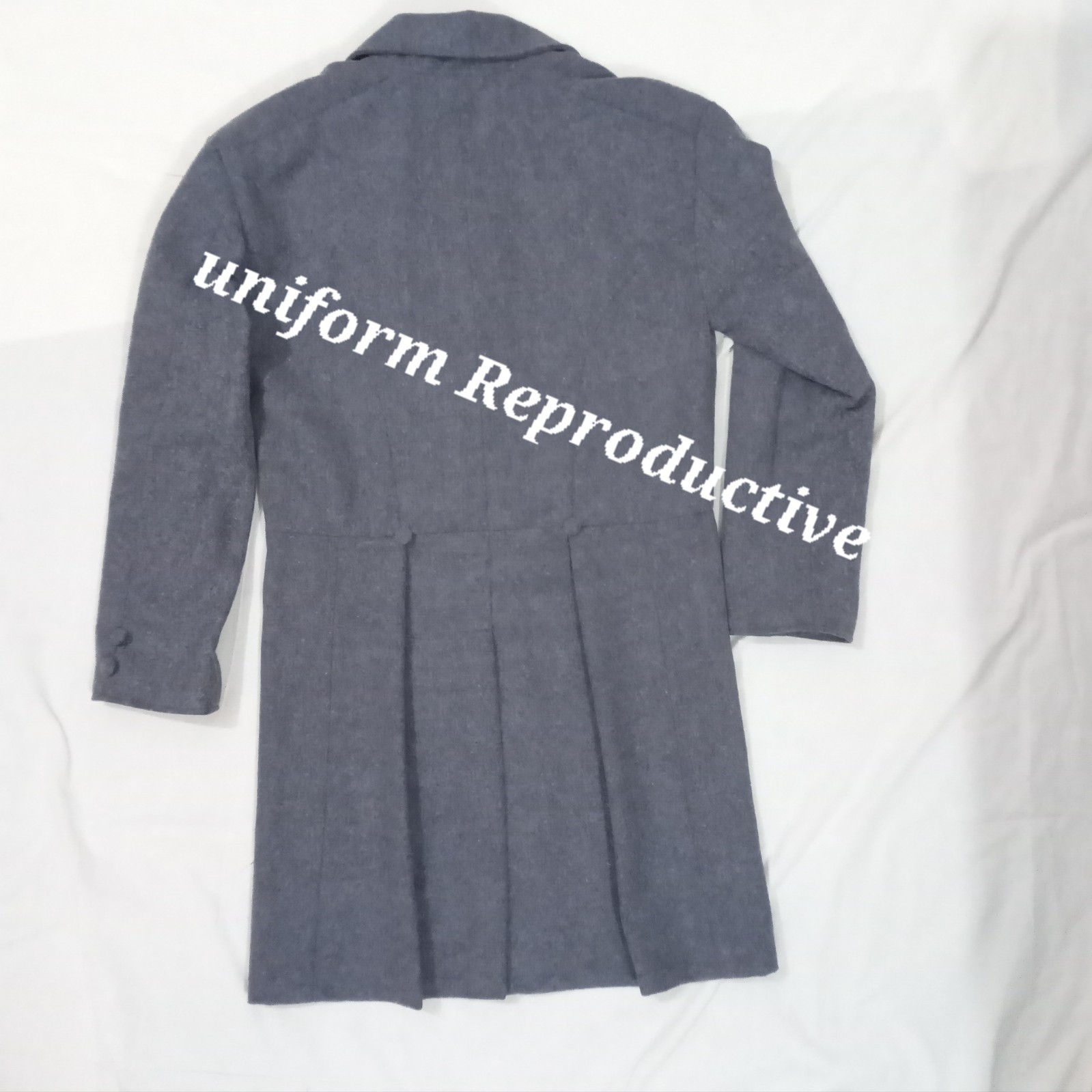 Civil War Confederate Frock Coat With Wool Cover Button Back Folding All Size