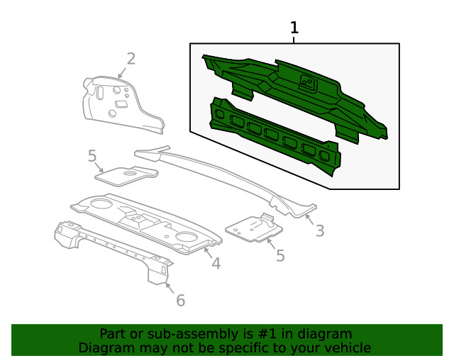 Genuine GM Rear Body Panel 88956332