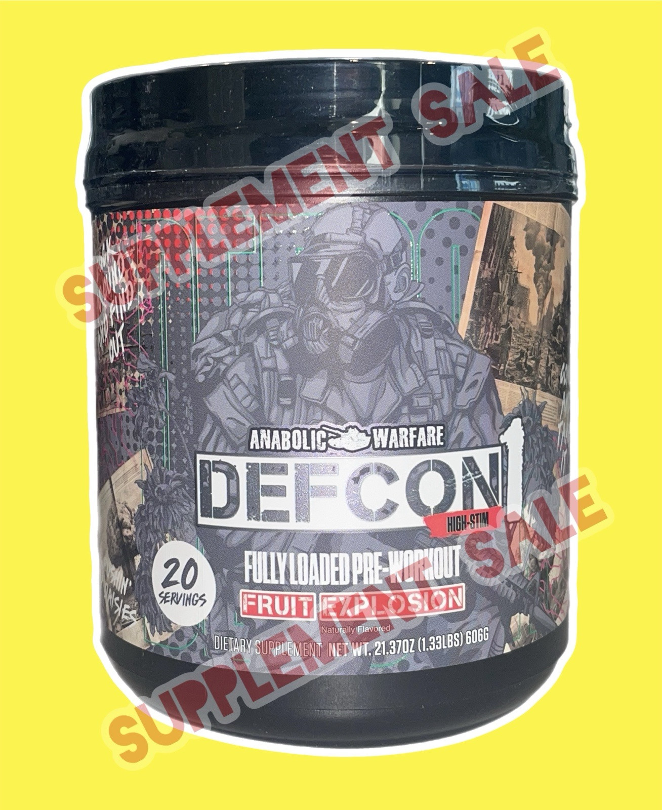 PRE-WORKOUT *HIGH STIM*  - DEFCON 1 - Fruit Explosion [1.33 lbs] - EX 06/25