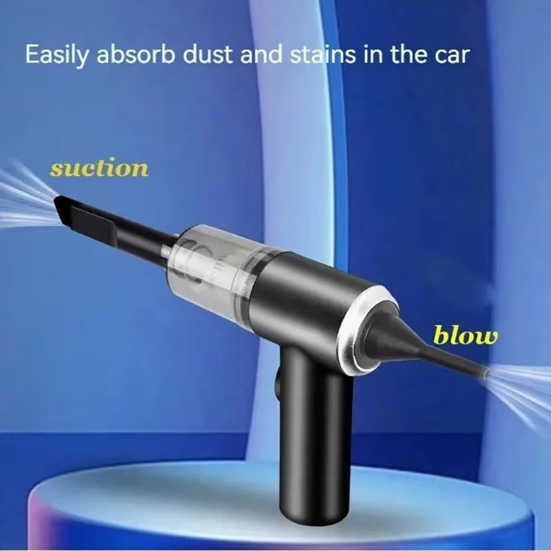 Cordless Handheld Car Vacuum & Blower - Multi-Nozzle for Home & Pet Clean-Up