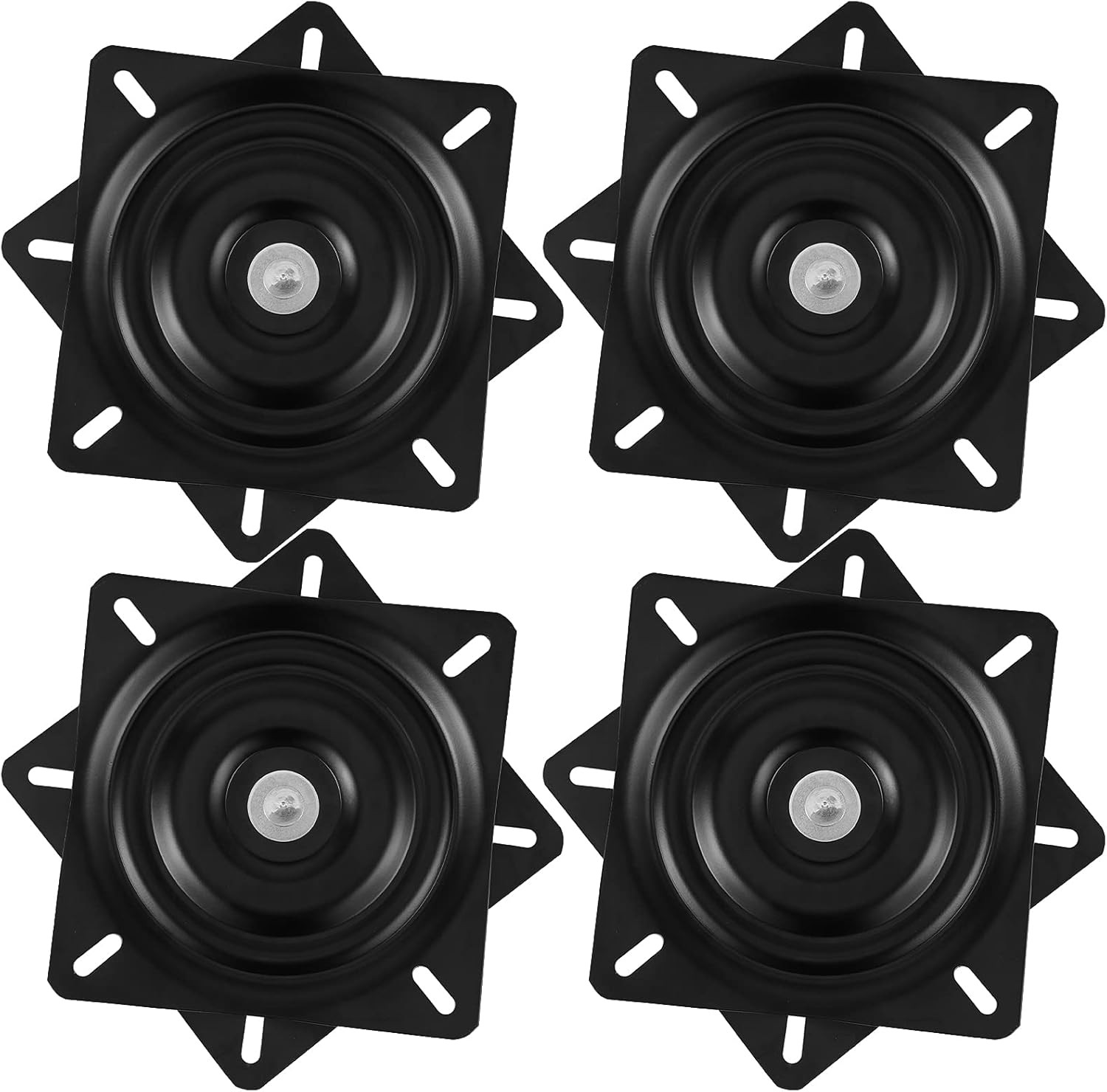 4 Pack Heavy Duty Bar Stool Swivel Plate 6.25 Inch Square Replacement Rotating B