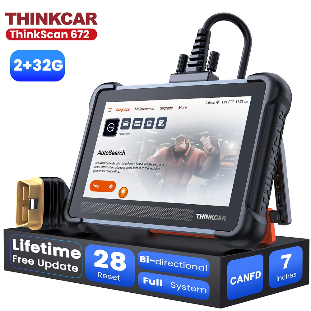 THINKSCAN 672 689 Bidirectional OBD2 Scanner All System Diagnostic Coding Tool