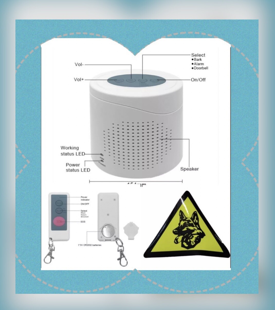 Electronic BARKING WATCH DOG Home Burglar Safety Security Alarm System REMOTE K9