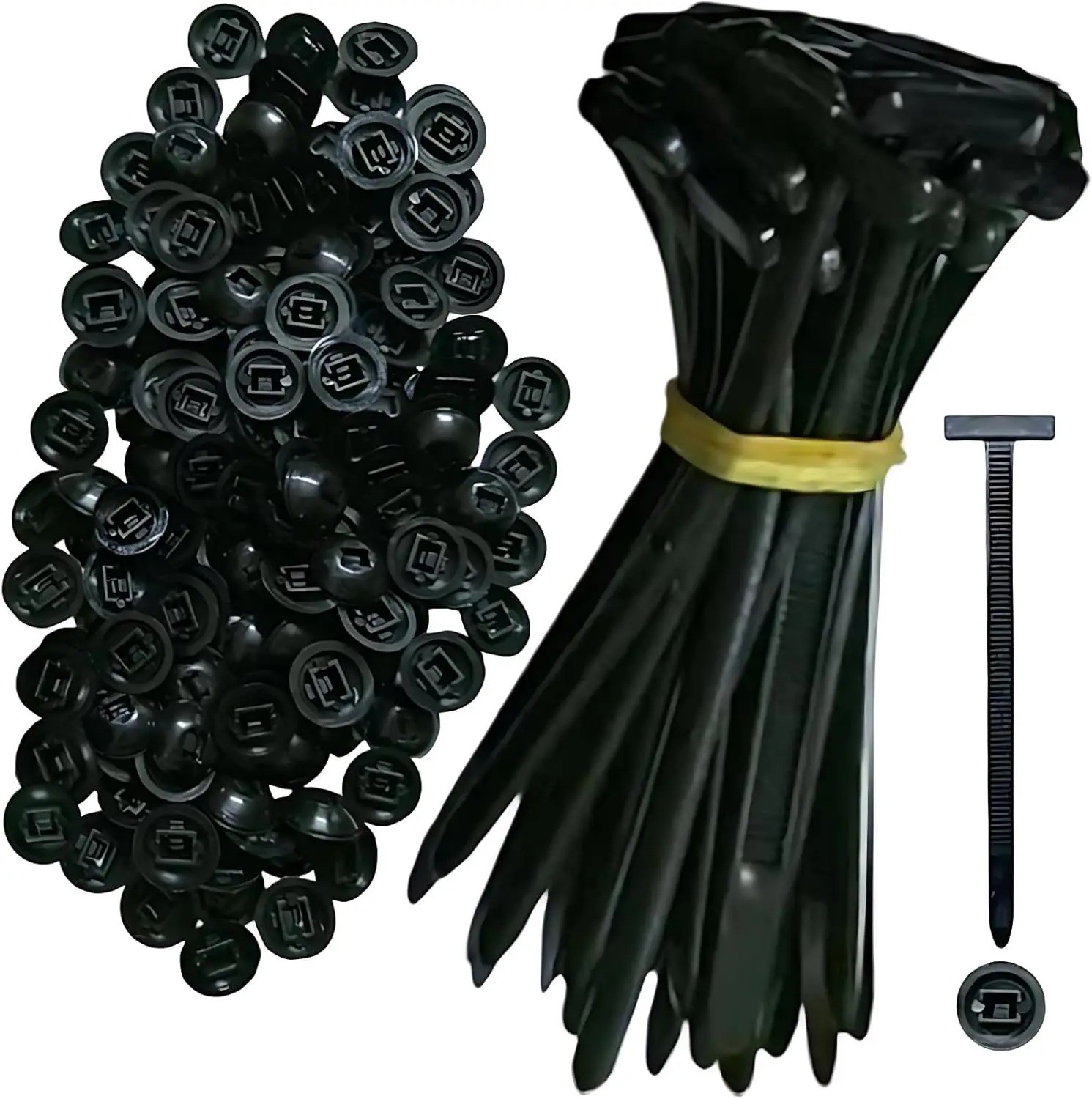 Nylon Cable Tie Buckle Push Mount Clip Heavy Duty Zip Tie Holder Car Body