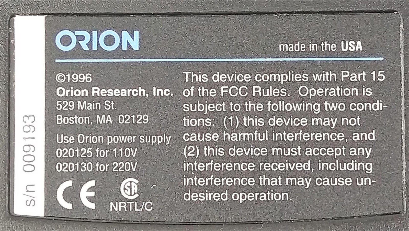 Orion PerpHect LogR 310 pH-ISE Meter with ATC Triode Electrode