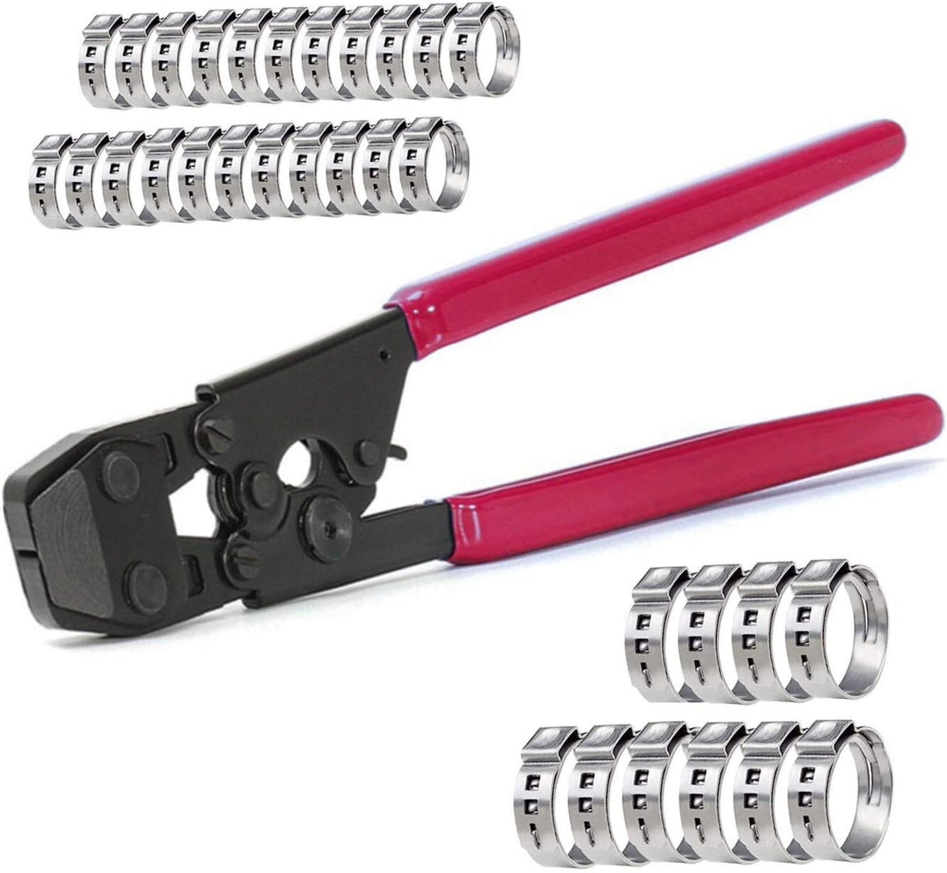 PEX Pipe Clamp Cinch Tool Kit Crimping Tool Crimper for Stainless Steel