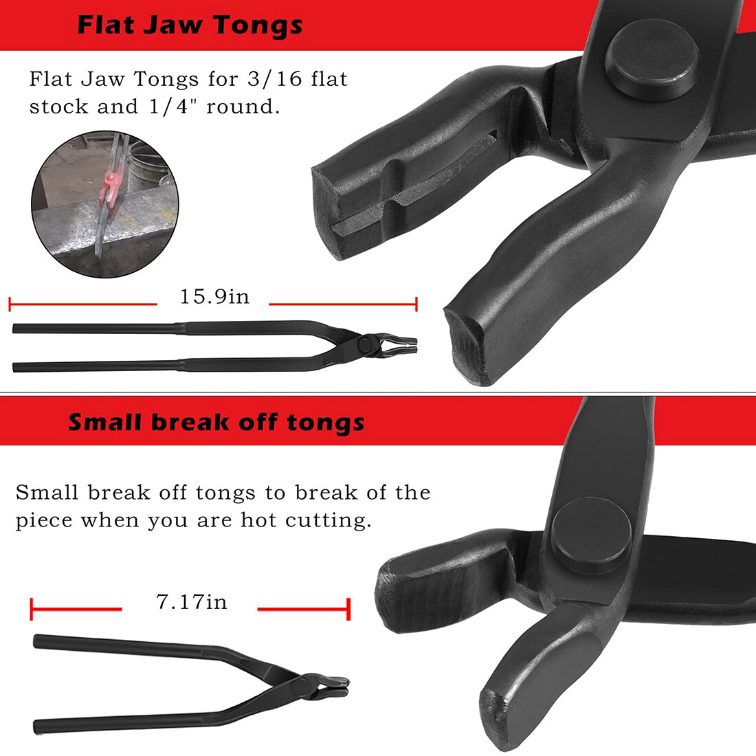 8Pcs Knife Making Tong Expert Replacement Tongs Blacksmith Starter Tool Hook Jig