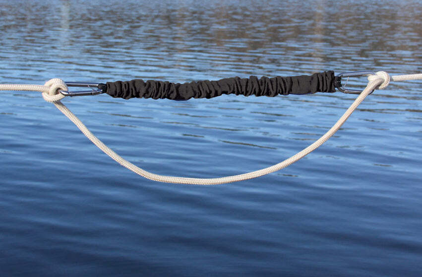 Davis Instruments Shockles LineSnubber Shock Absorber for Dock Line, Black, 20"