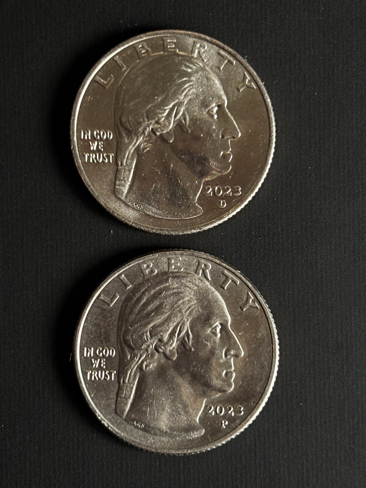 Lot of 2 2023 P Mint Jovita Idar Quarter Dollar Error Coin 'In Cod We Trust'