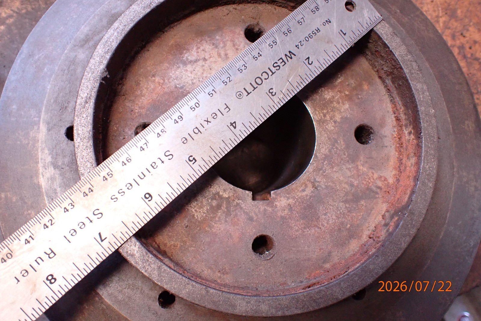 OLDER LARGE SURFACE GRINDING GRINDER WHEEL ARBOR HUB WITH WEIGHTS FOR ...
