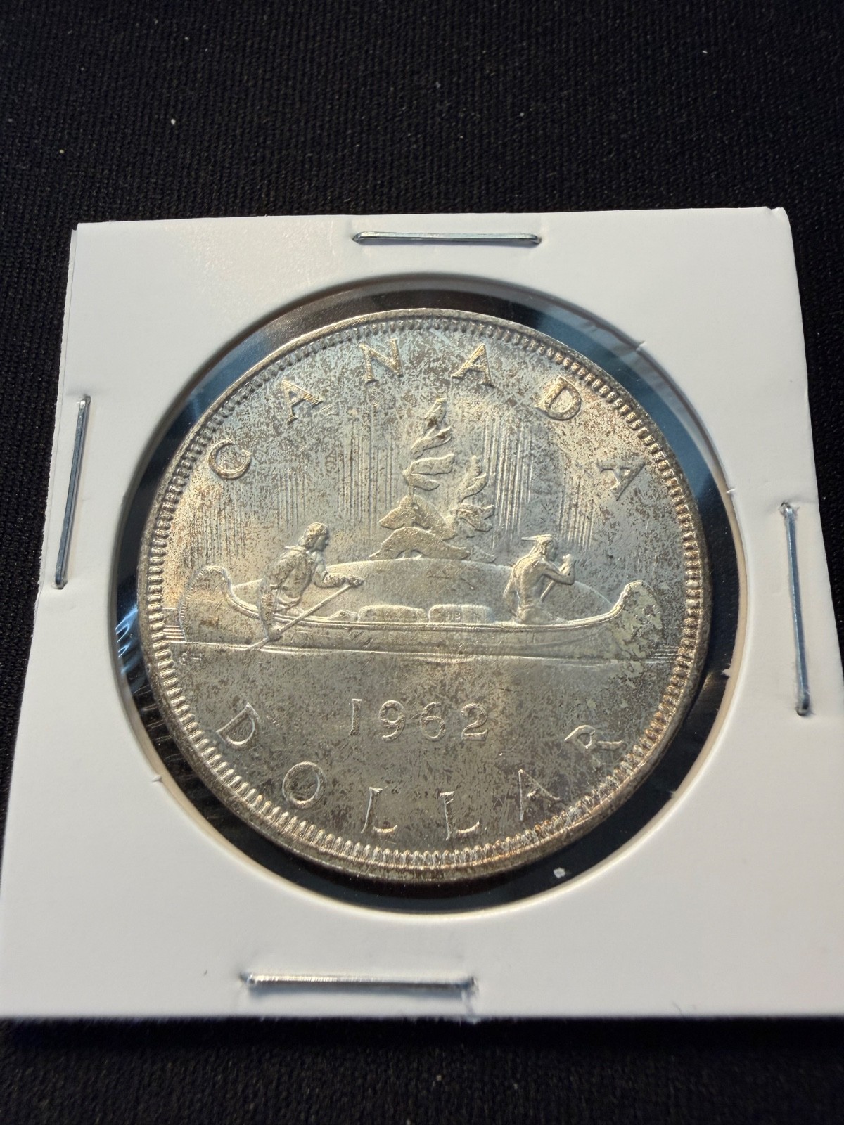 1962 Gem Toned Canadian Silver Dollar Coin