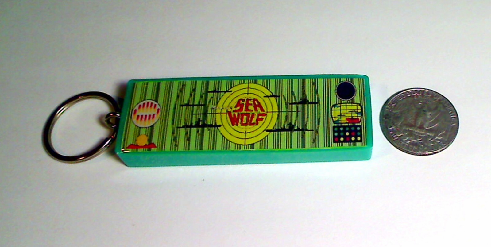 Sea Wolf Arcade Marquee Coin Door accessory Keychain