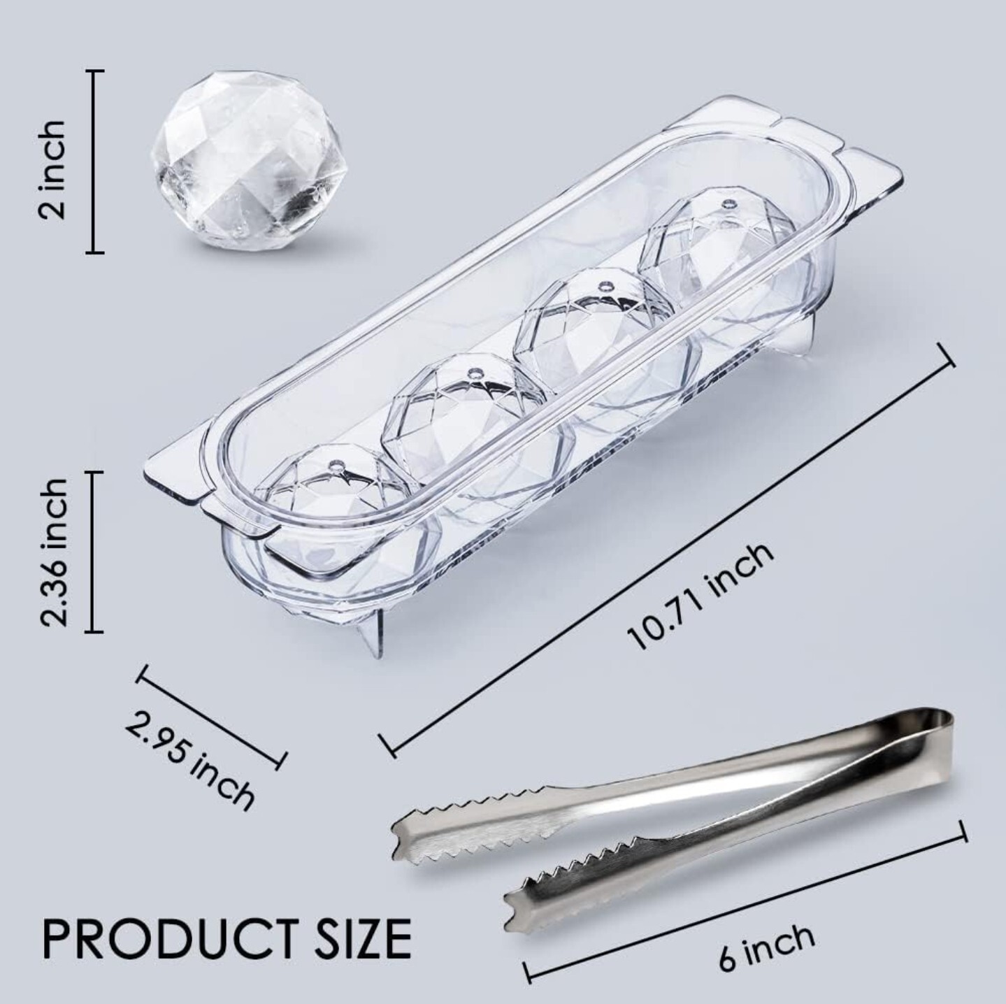 Combler Ice Molds, Cube Tray for Freezer, 2 Inch Large Molds Cocktails