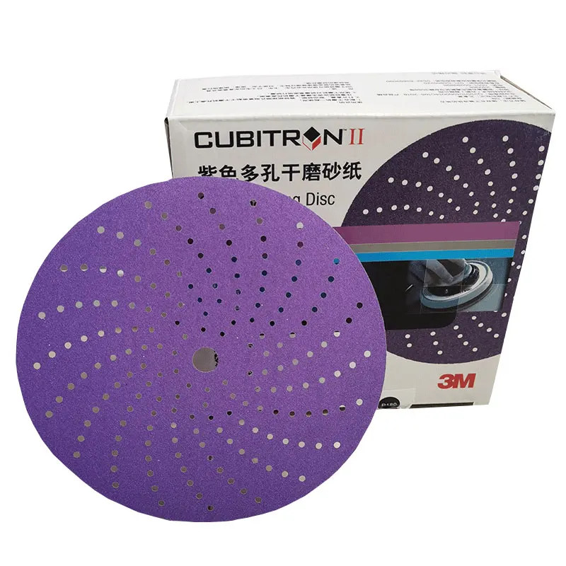 3M 6inch 150mm purple cyclone sandpaper porous dry grinding round sanding sheet