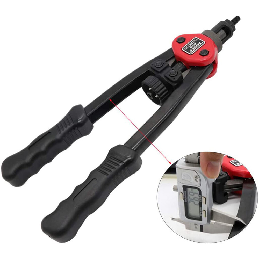 120pcs Rivet Nut +Hand Threaded Rivet Nuts Gun Double Insert Manual Rivet Tool