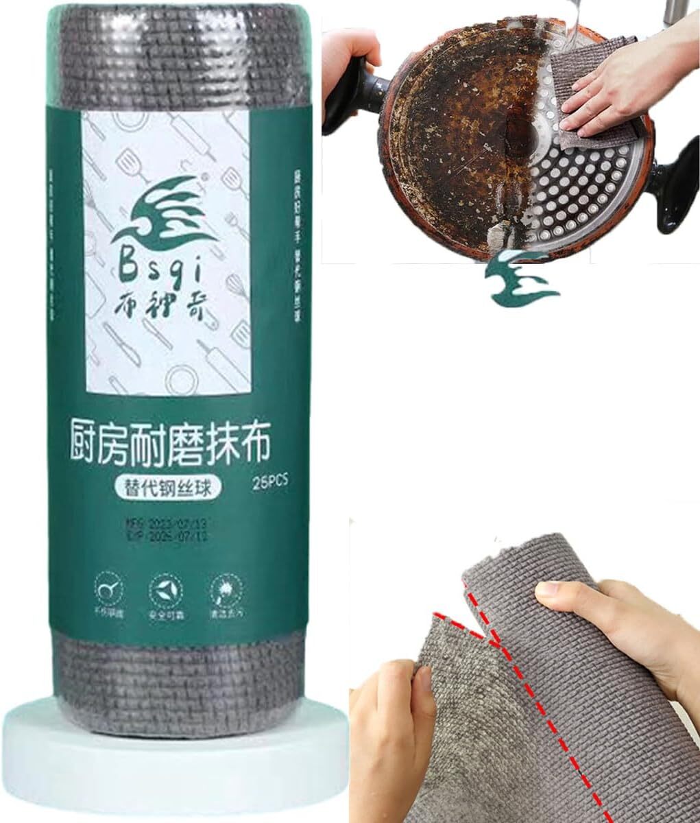 Durable Kitchen Scrub Cloth in Roll, Kitchen Wear-Resistant Cloth