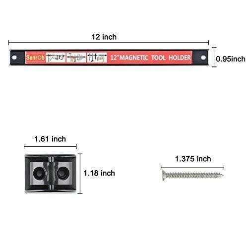 Senrob 4 PCS 12" Magnetic Tool Holder Bar Racks