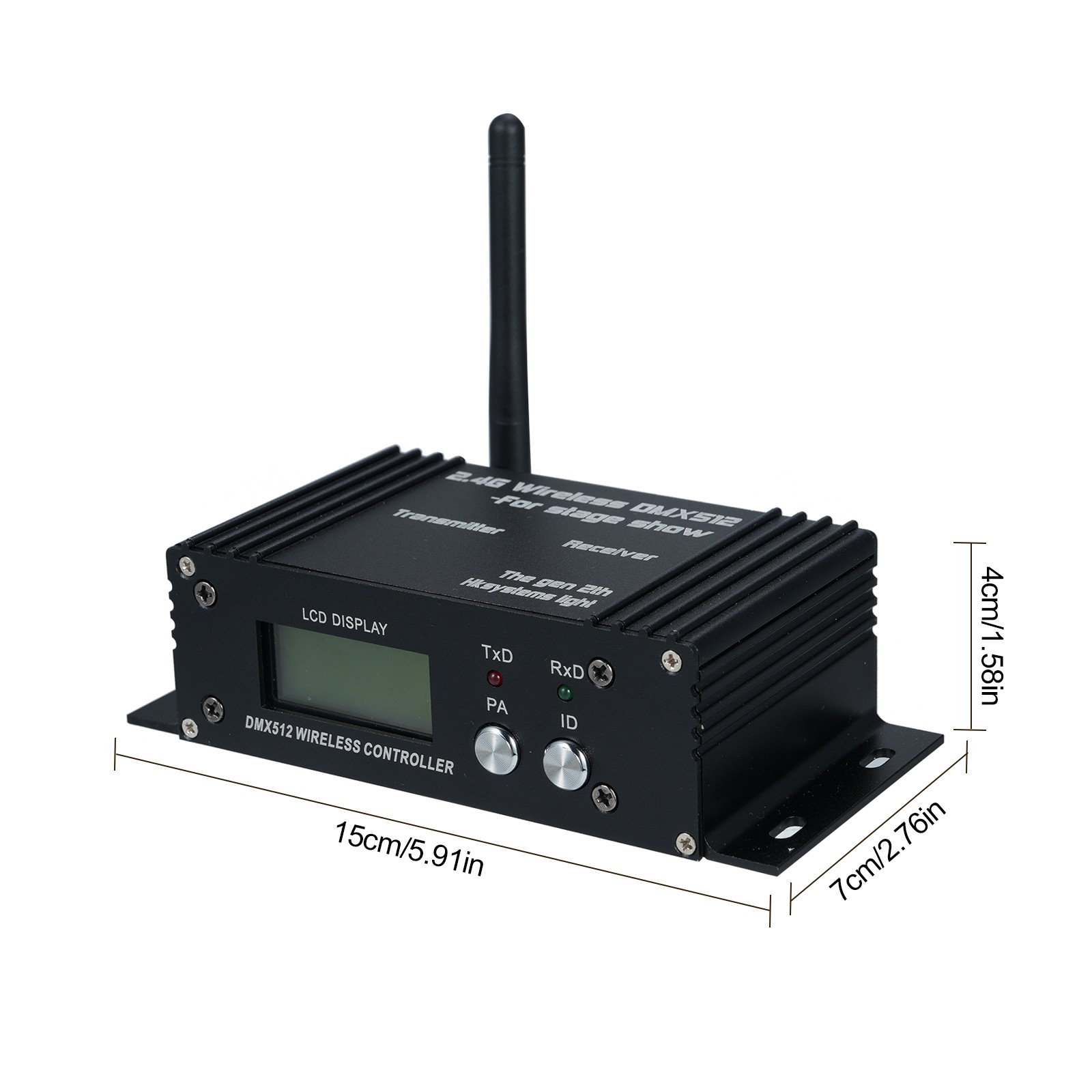 Wireless Transmitter Reliable Stage Light Accessory For Performances Aluminum