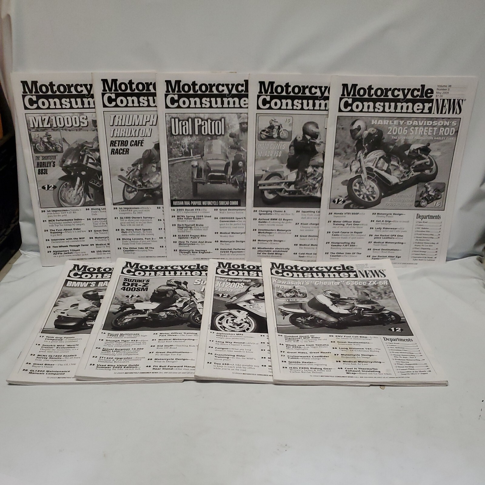 2005 MOTORCYCLE CONSUMER NEWS MAGAZINE HARLEY DAVIDSON KAWASAKI BMW SUZUKI MOTO