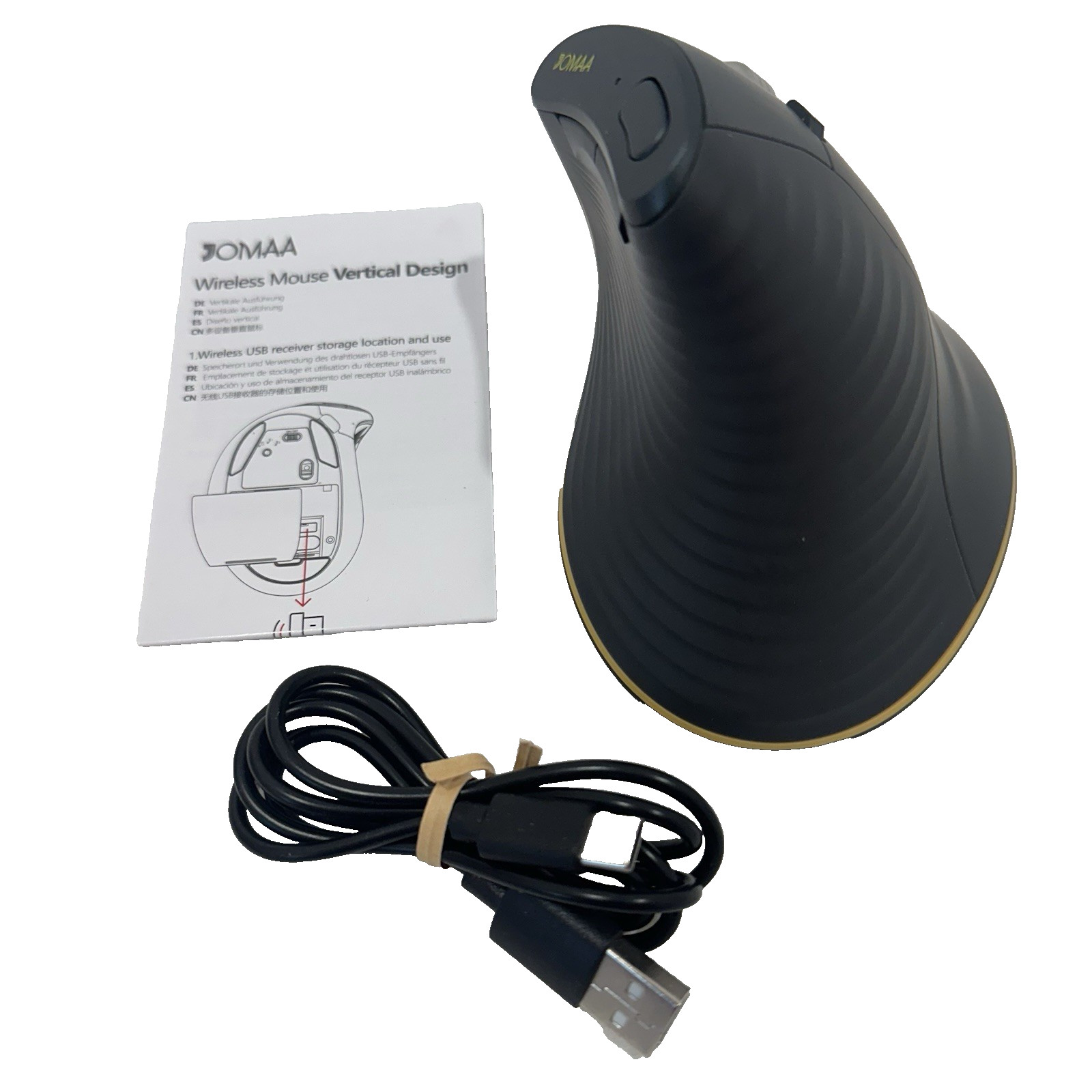 Jomaa Wireless Ergonomic Vertical Mouse MKE604 Grey NOB
