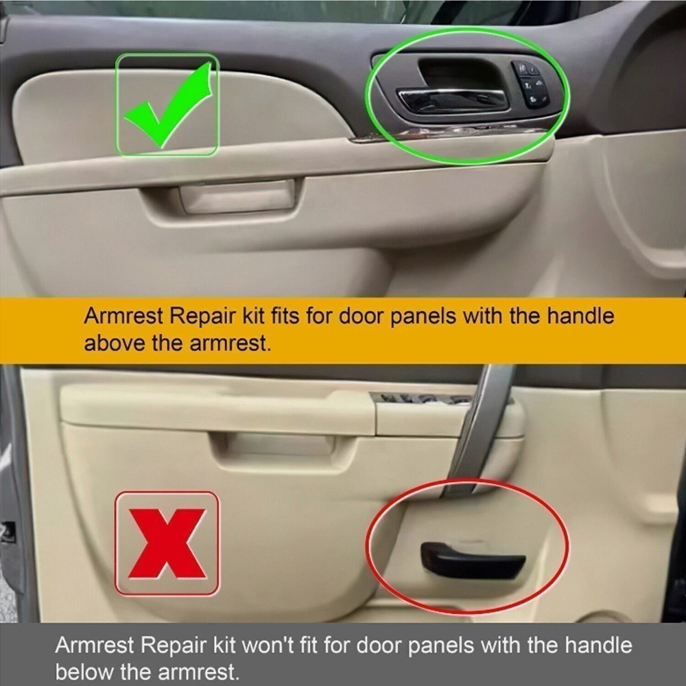 For 10-14 Chevy GMC Tahoe Silverado Driver Left Door Panel Handle Armrest Repair