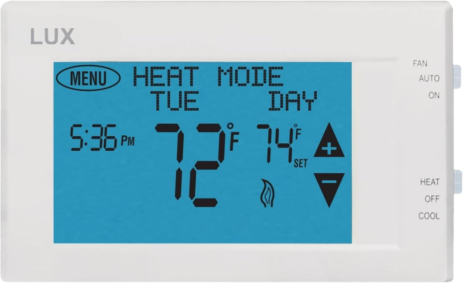 TX9600TS Programmable 7-Day Large Touchscreen Heating Cooling Thermostat, White