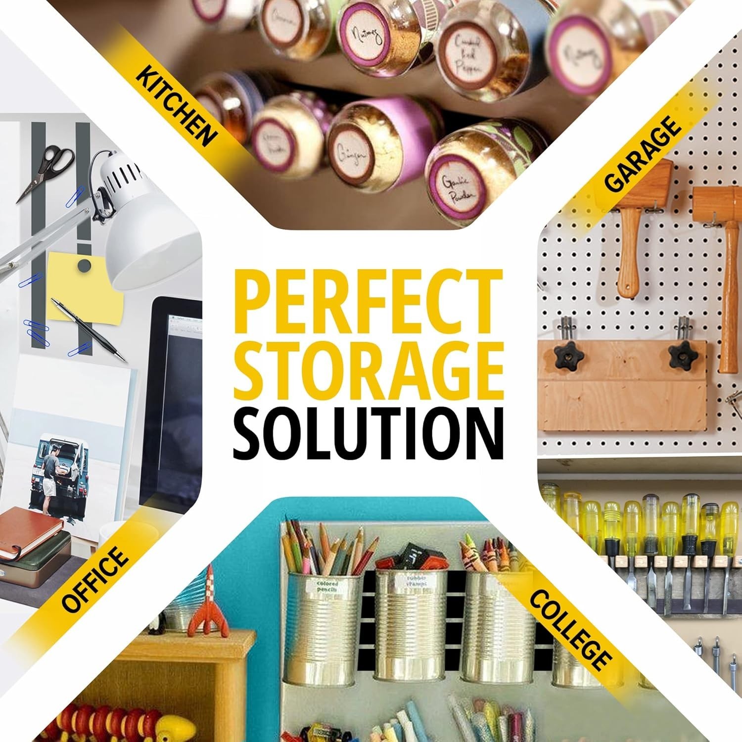 Versatile 40 Pack Ultra Strong Ring Magnets - Perfect for Home & Craft Projects
