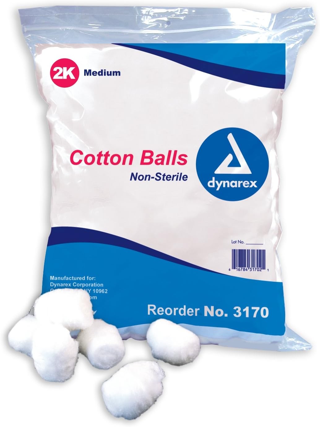 Cotton Ball, Non-Sterile, Size Medium, neral pose Swabs, for