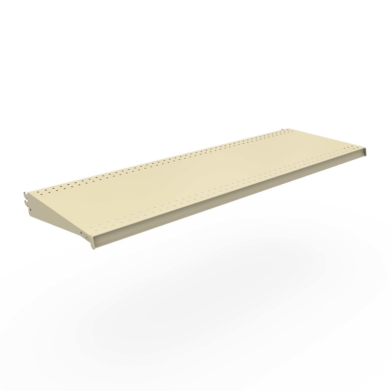 Lozier 1 in. H x 48 in. W x 16 in. L Powder Coated Platinum DL Style Shelf 2 pk