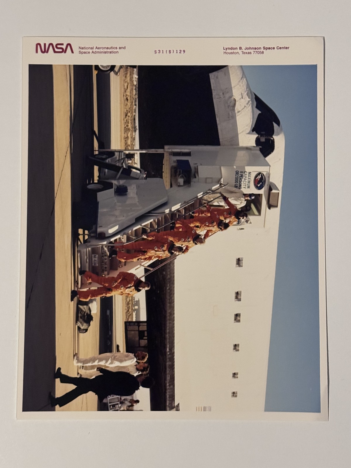 NASA STS-31 Landing Crew Members At Edwards AFB Press Photo