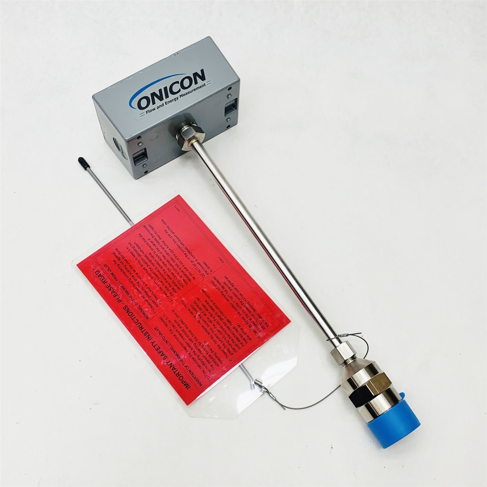 Onicon Hot Tap Thermowell Insertion Flow Meter Temperature Sensor Assembly
