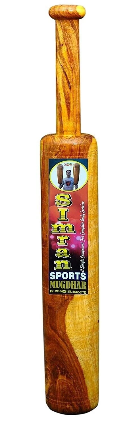 Wooden Indian Clubs Mugdar Meel Clubbell Karla Kattai Exercise Tool 8kg Assorted