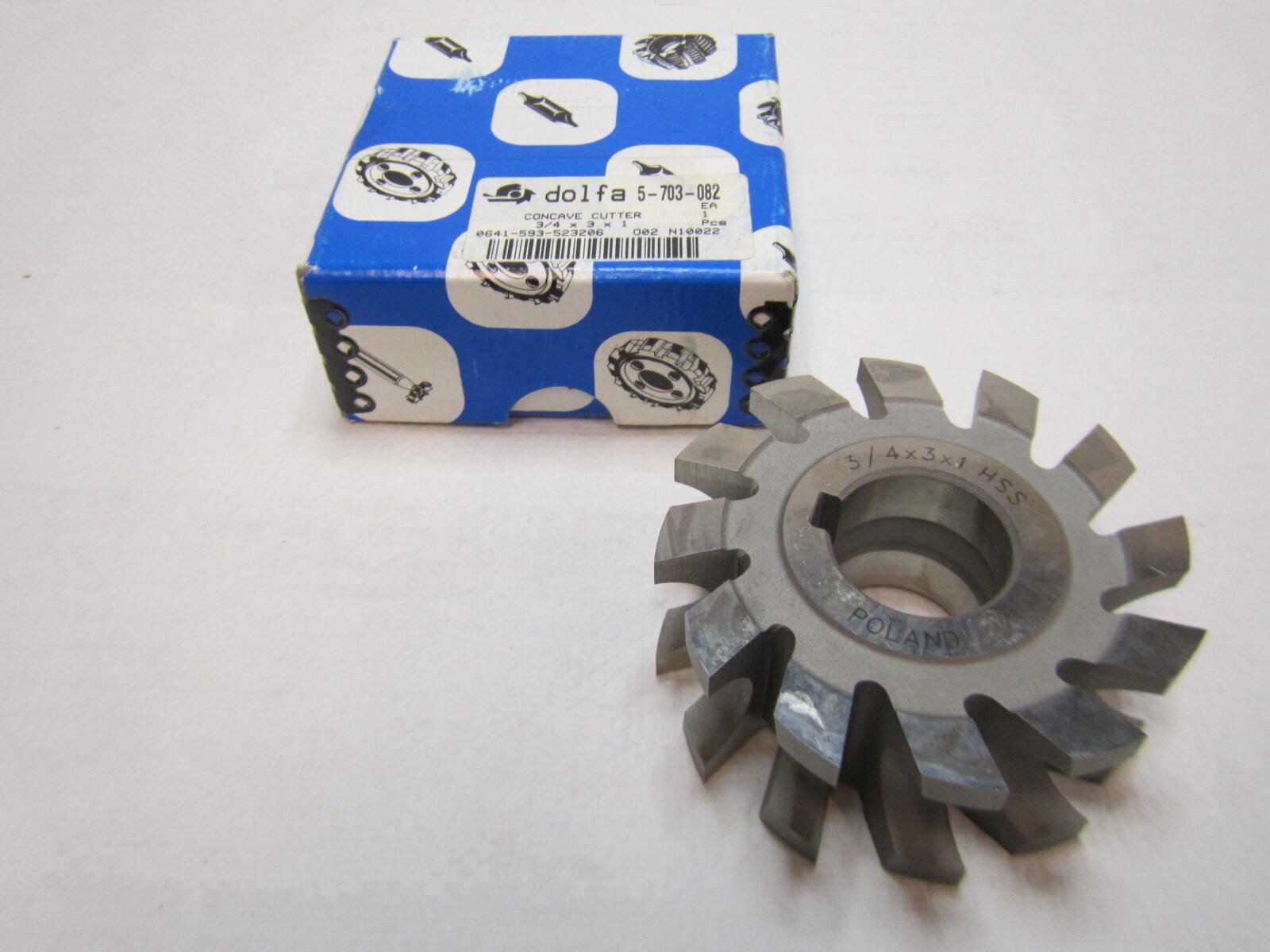 TMX 5-703-082 3/4" Concave Cutter 3" Diameter 1" Arbor High Speed Steel