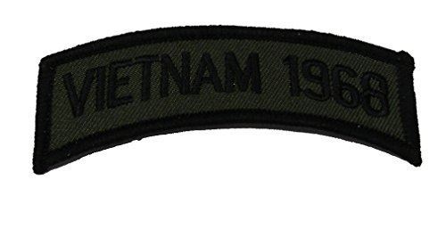 VIETNAM 1968 VETERAN TAB OD OLIVE DRAB TOP ROCKER PATCH SOUTH EAST ASIA