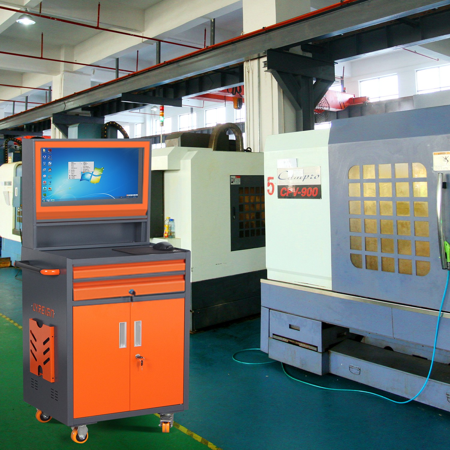 Industrial PC Cabinet Movable Computer Cabinet Deep Tool Cabinet for Workshop