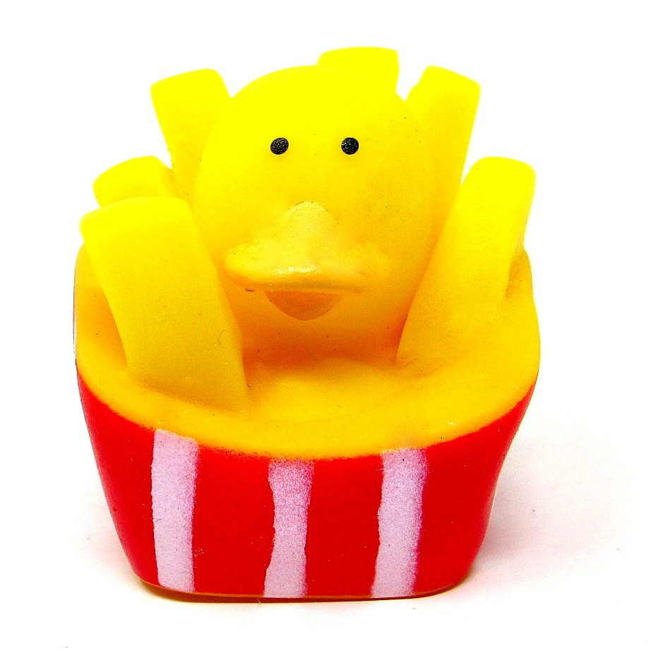 French Fries Rubber Duck 1 3/4 inch Fast Food Hide Cruise Jeep Gift US Seller