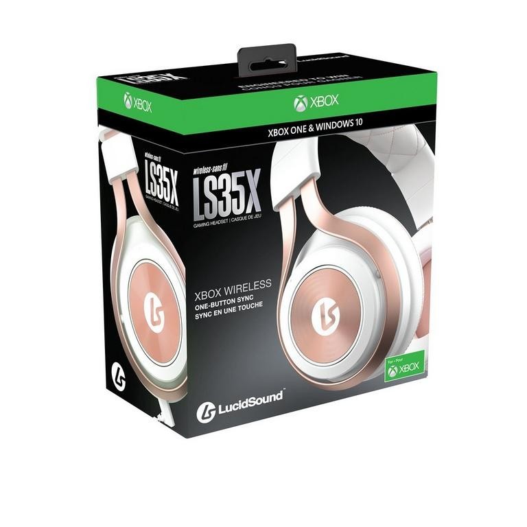 LucidSound LS35X Wireless Stereo Surround Sound Headset Xbox White/Rose Gold