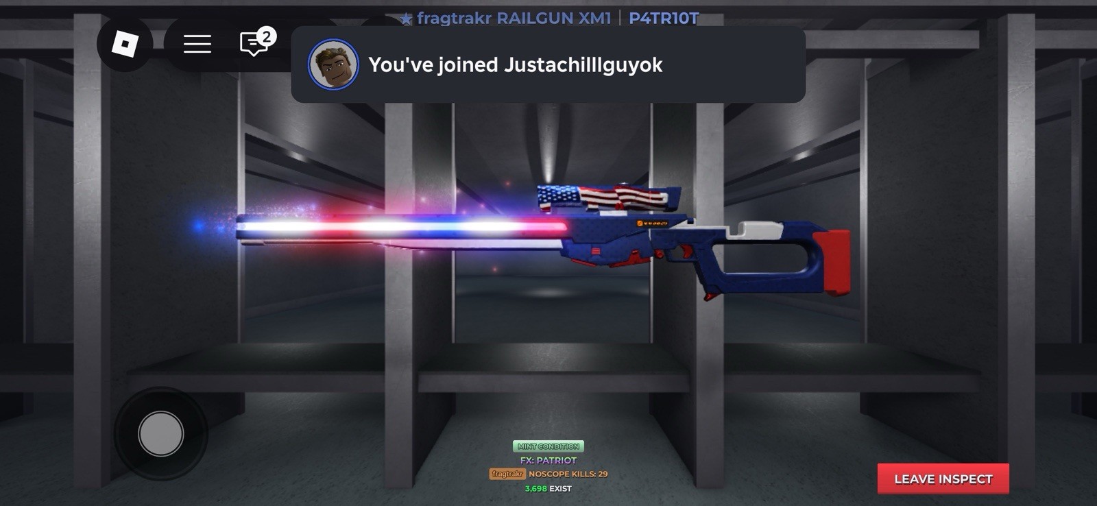 fragtrakr XM1 Game Item/Asset RAILGUN P4TRI0T Virtual Weapon ID 3698