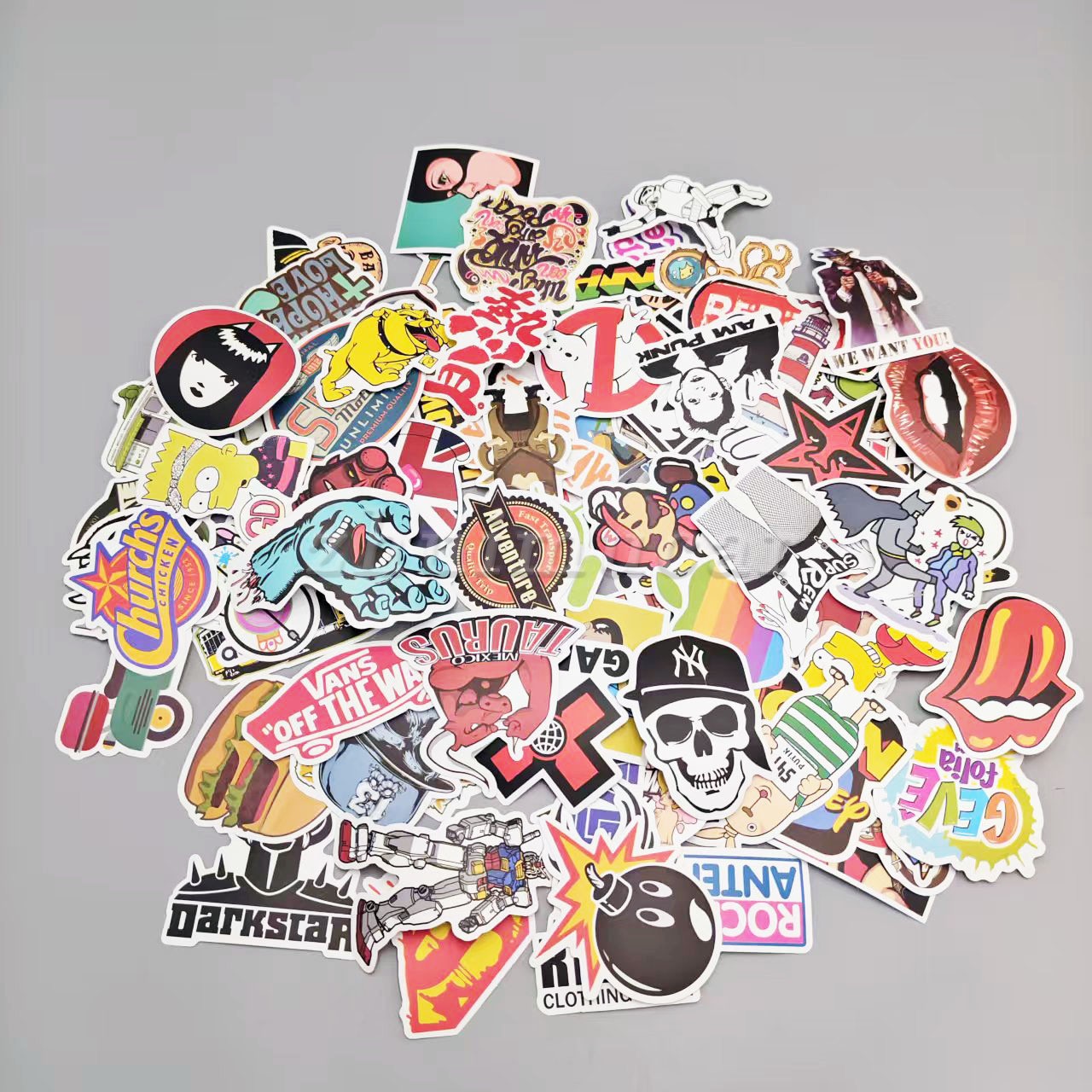NEW 100 Skateboard Stickers Bomb Vinyl Laptop Luggage Decals Dope Sticker Lot US