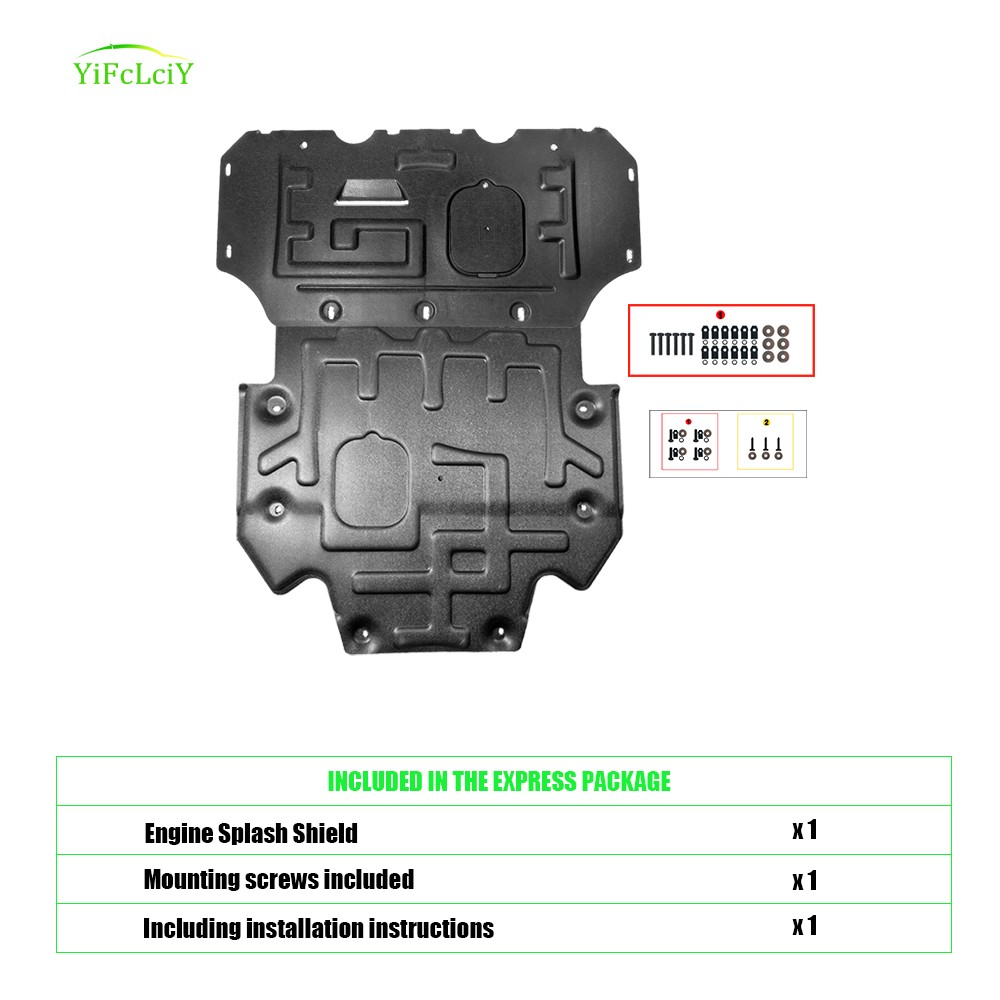 2Pcs Engine Skid Plate For 2011-2018 Audi A7 Under Splash Shield Heavy Duty
