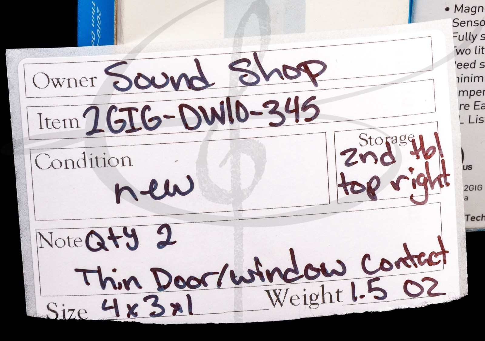 2gig Technologies Wireless Thin Door/Window Contact 2GIG-DW10-345