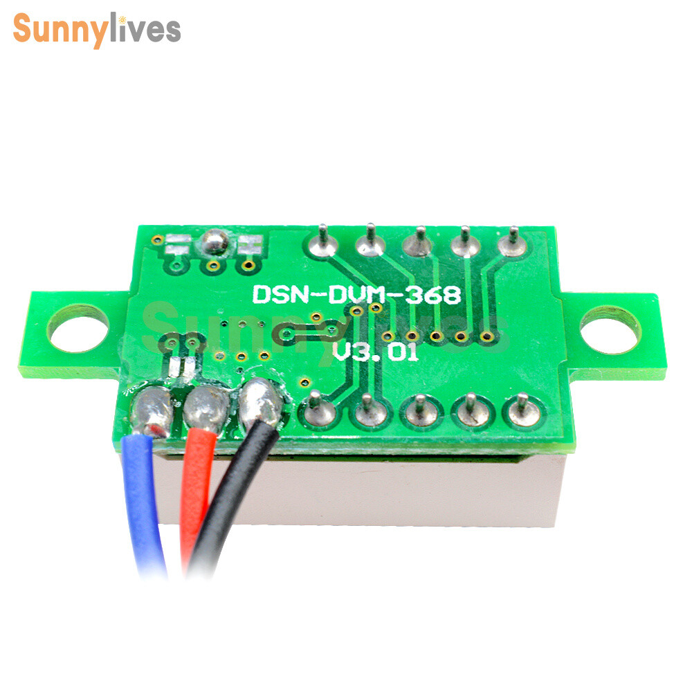DC 0-30V LED Panel Voltage Meter 3-Digital Display Voltmeter 0.36 inch 3 Wires