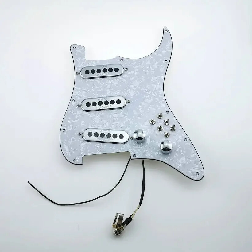 Burns London Tri-Sonics Brian May Pickguard Pickup White Pearl / Light Yellow