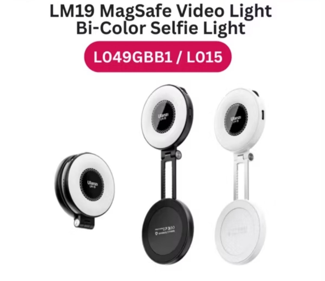 Ulanzi LM19 Magnetic LED Video Light Bi-Color for Smartphone & Camera