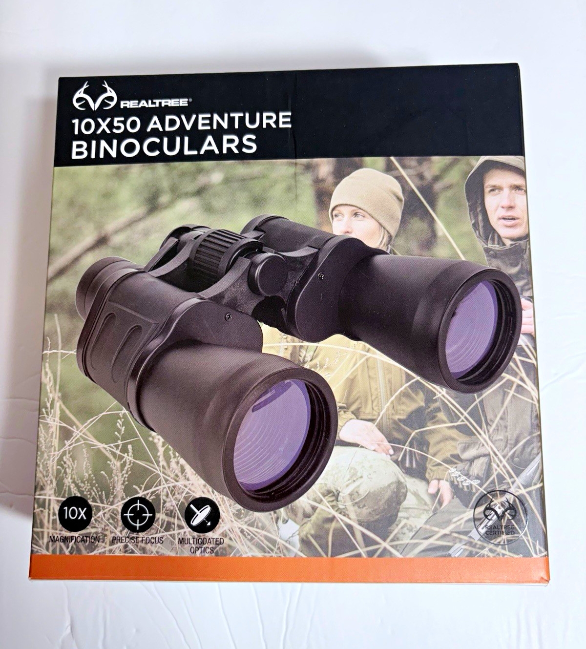 Realtree 10x50 Adventure Binoculars Multi-Coated Porro Prism w/ Case