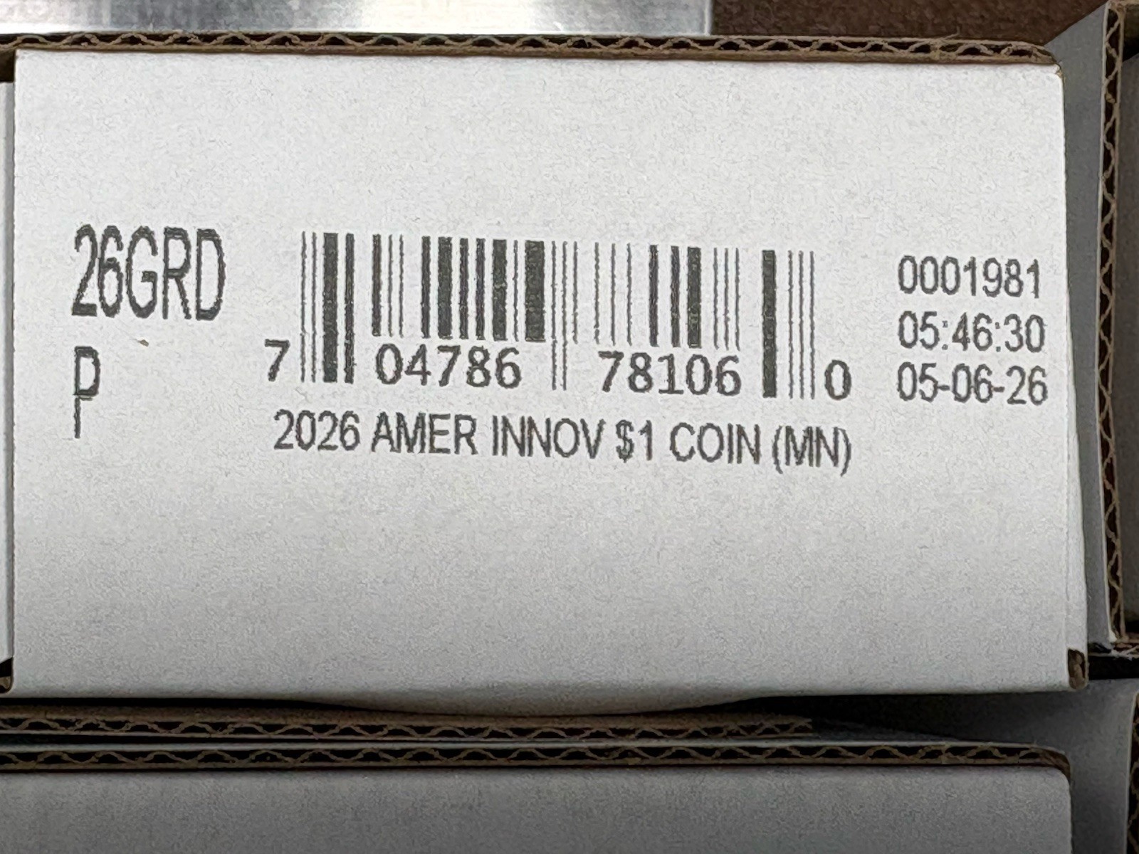 2026-P  Minnesota - American Innovation Series One Dollar Roll in Gov't. Package