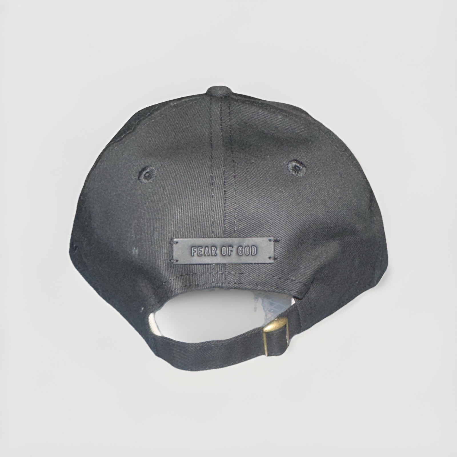 Fear Of God (Black) New Era Dad Hat 9Forty Black (White Thread Logo) NWT