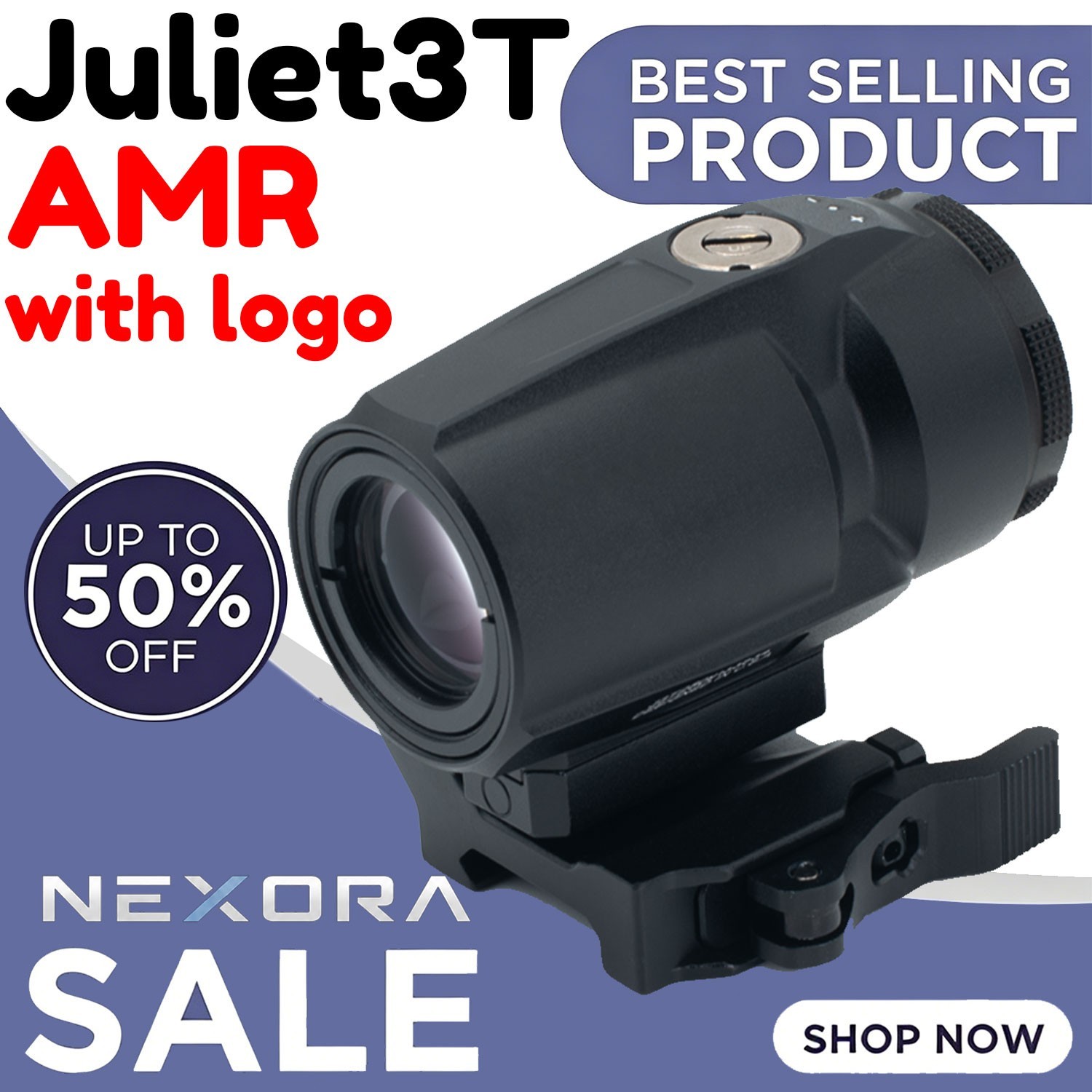 Juliet3T-AMR Magnifier, 3x22mm, Black, Tan, USA STOCK, Read Description