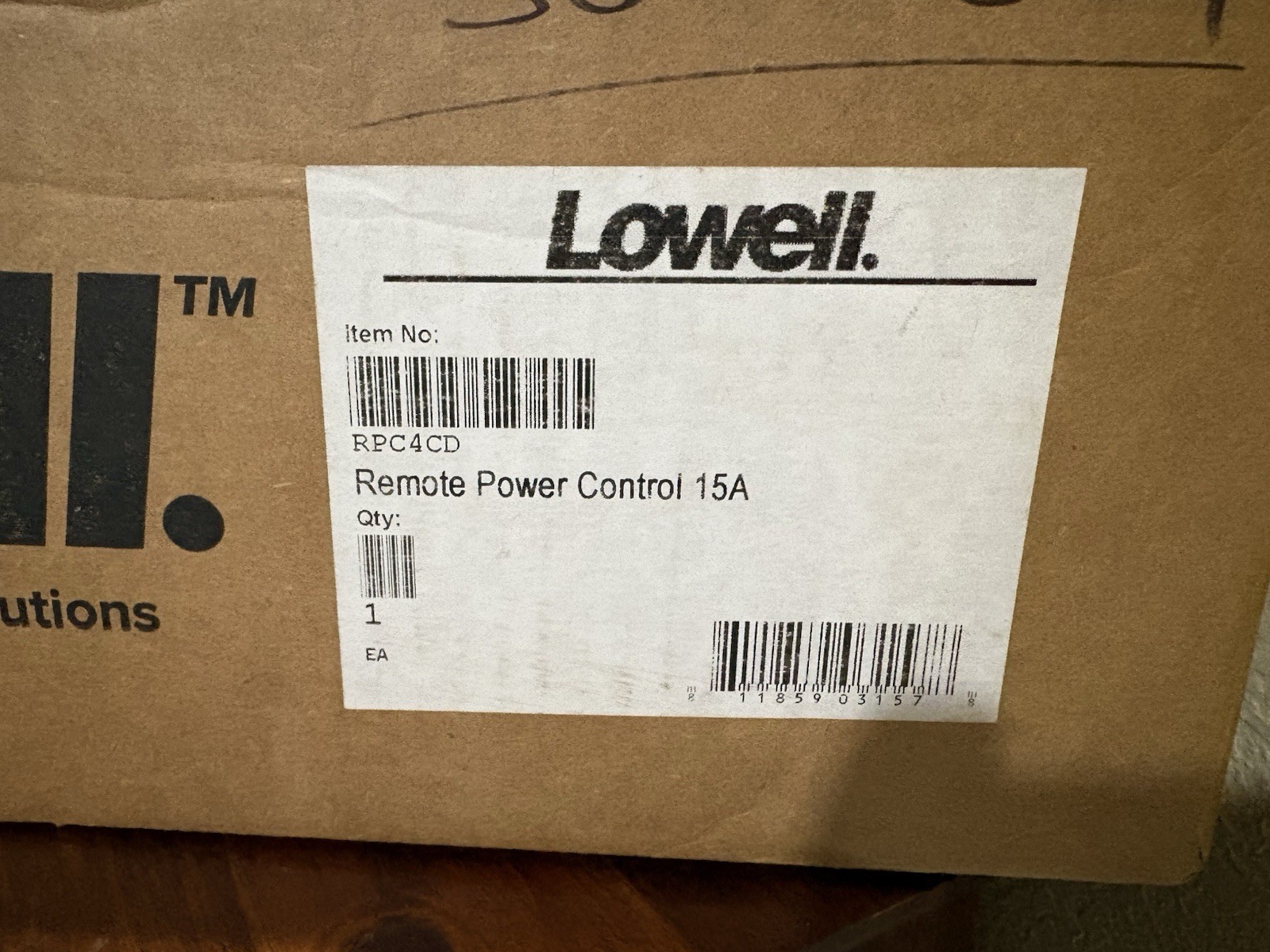 Lowell RPC4-CD Rackmount Remote Power Control with 8–15A Outlets Open Box